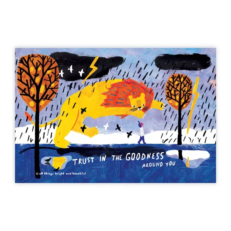 Traveller Goodness illustrated postcard by All Things Bright And Beautiful