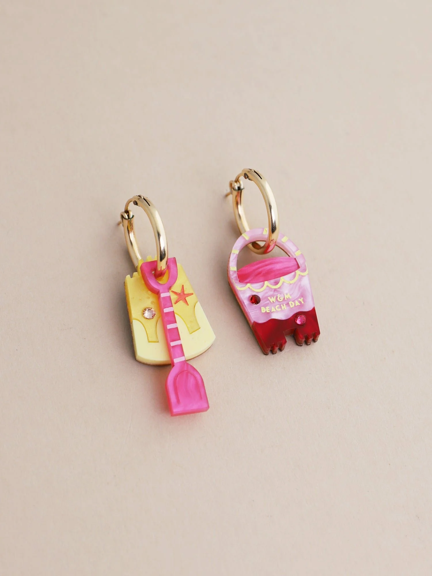 WOLF & MOON | 耳環 | 桶與鏟環形耳環