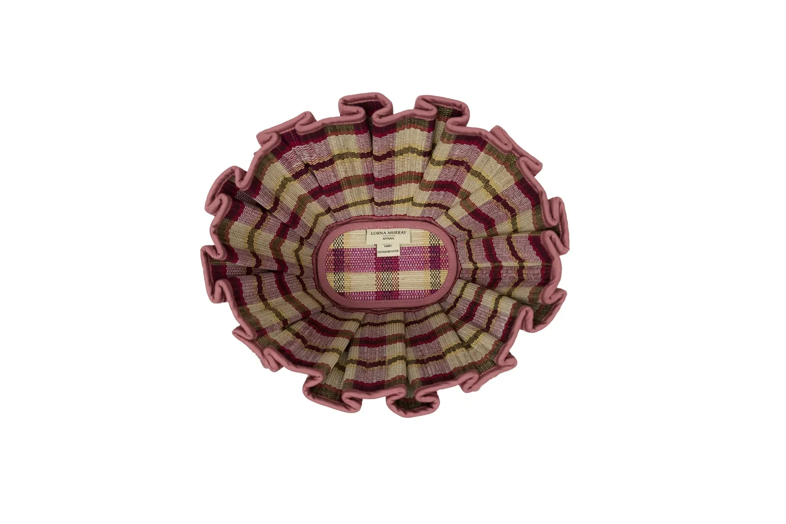 Top view of the Lorna Murray Picnic Bay Mini Tropez Tote showing the spacious interior and handcrafted woven construction.