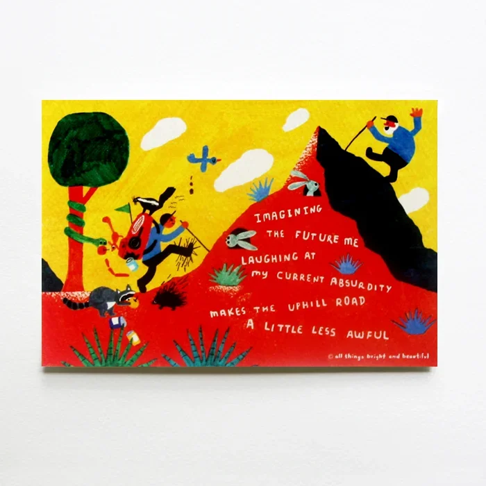 Traveller Future Me illustrated postcard by All Things Bright And Beautiful