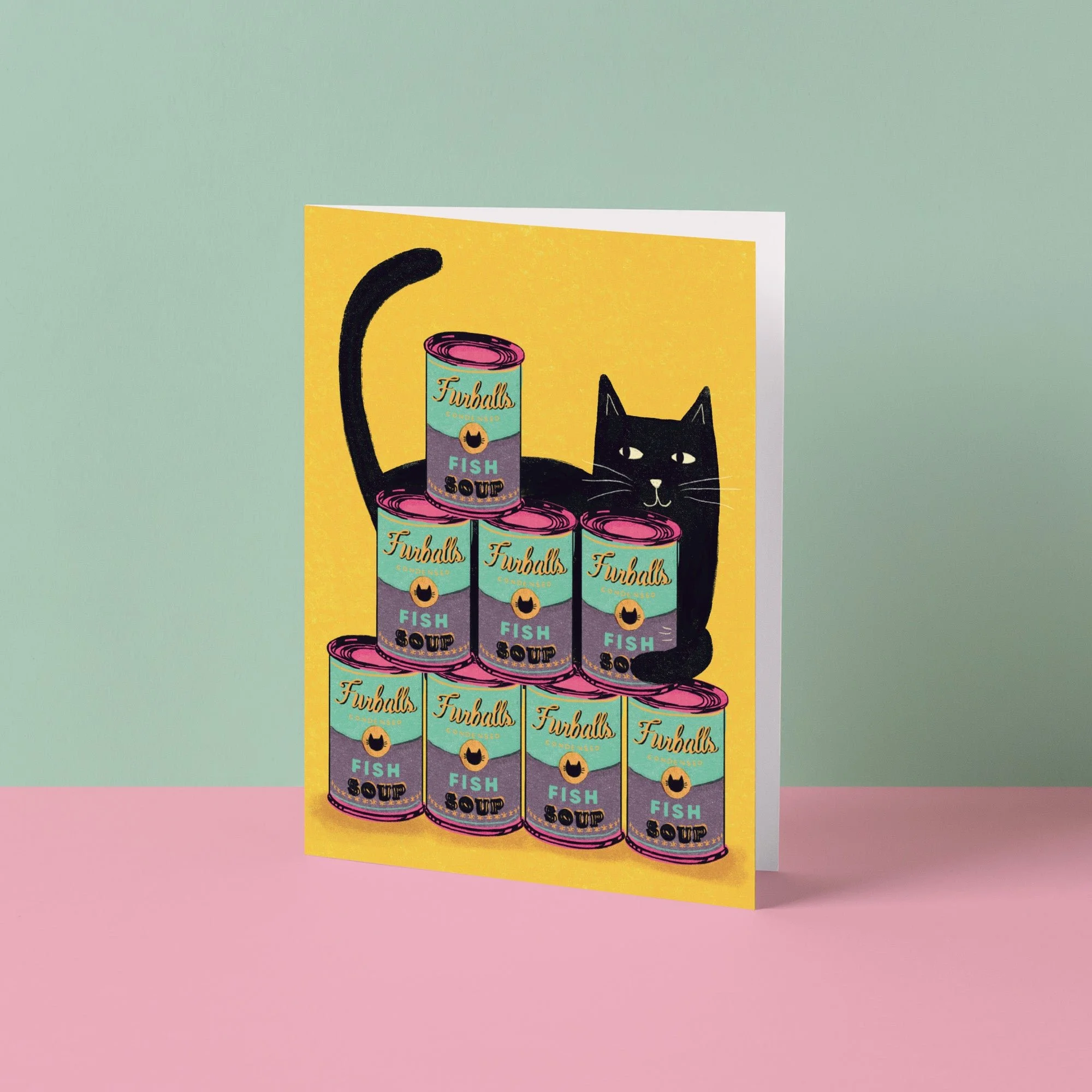 Pawhol Tinned soup Cat Card