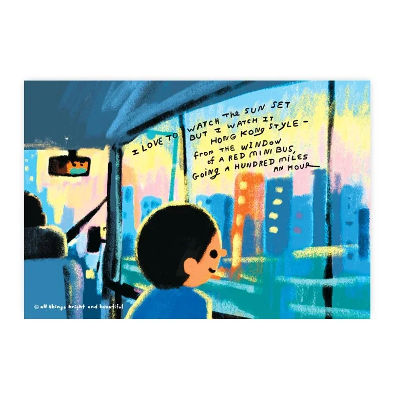 All Things Bright And Beautiful | Minibus sunset