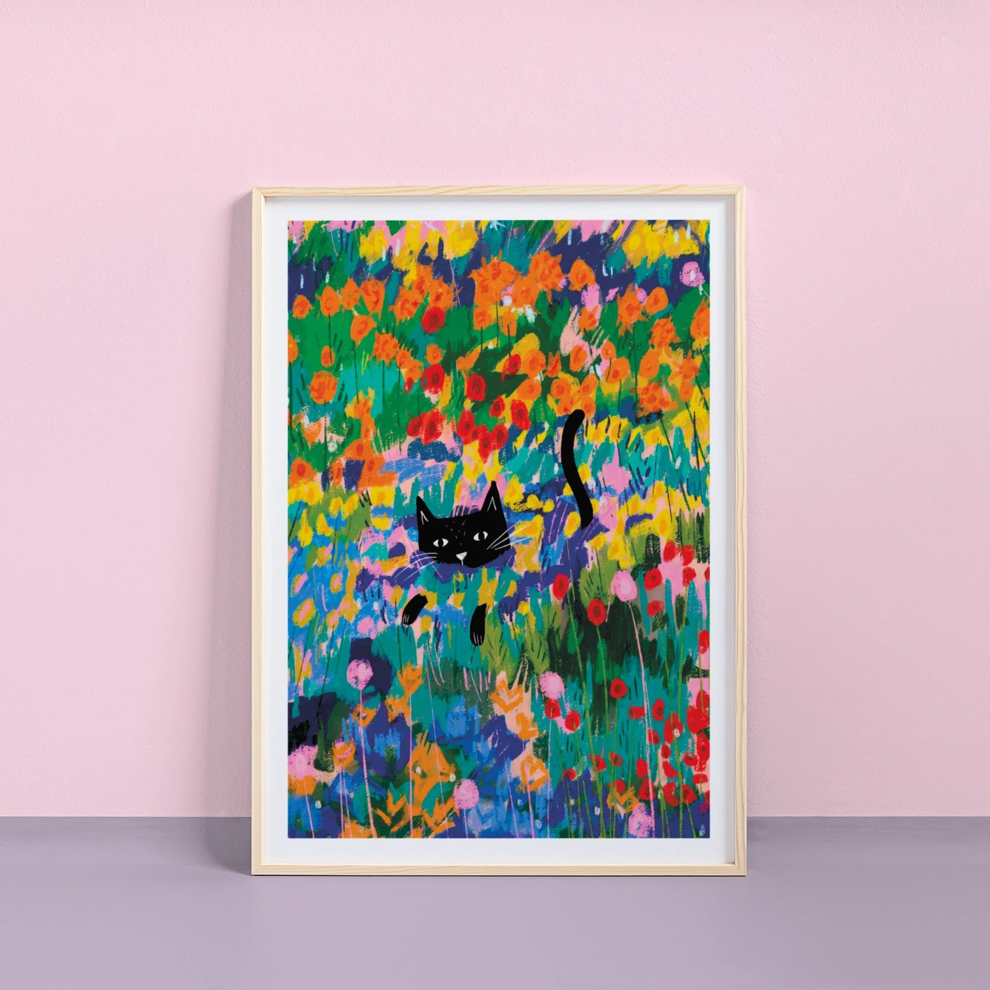Cat in the Garden at Arles Print A4