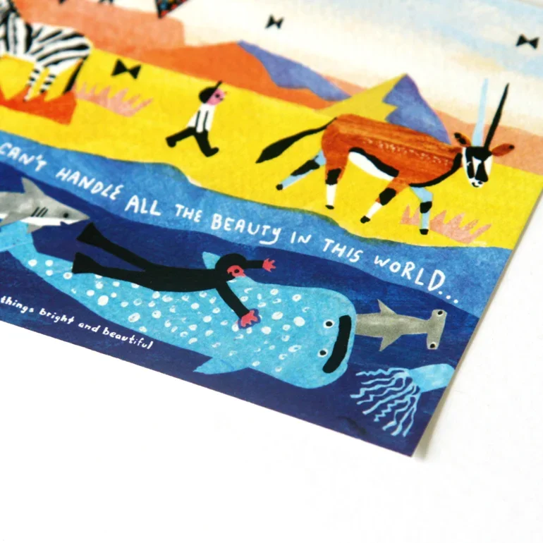 Traveller Beauty illustrated postcard by All Things Bright And Beautiful