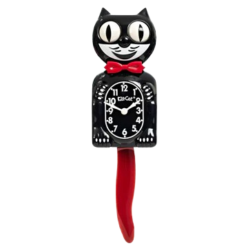 Crimson Royale Kit-Cat Klock in deep crimson red with moving eyes and wagging tail, available at Goosebump Hong Kong.