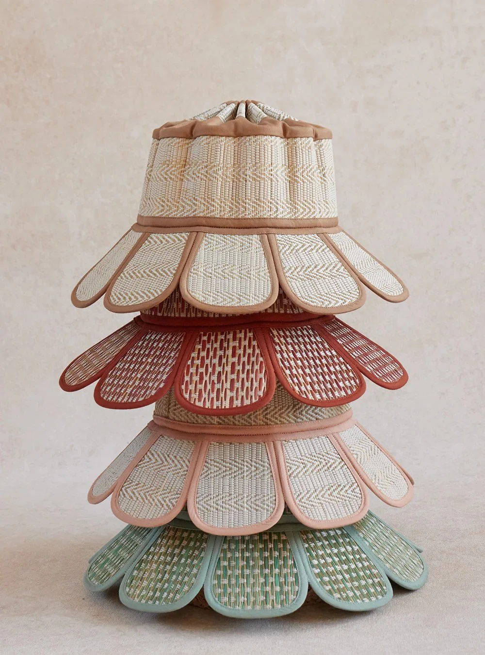 Soar Island Capri Hat – handwoven foldable sun hat with pearl-white weave and cherry-red trim, official Lorna Murray retailer Goosebump Hong Kong, directly imported from the brand.