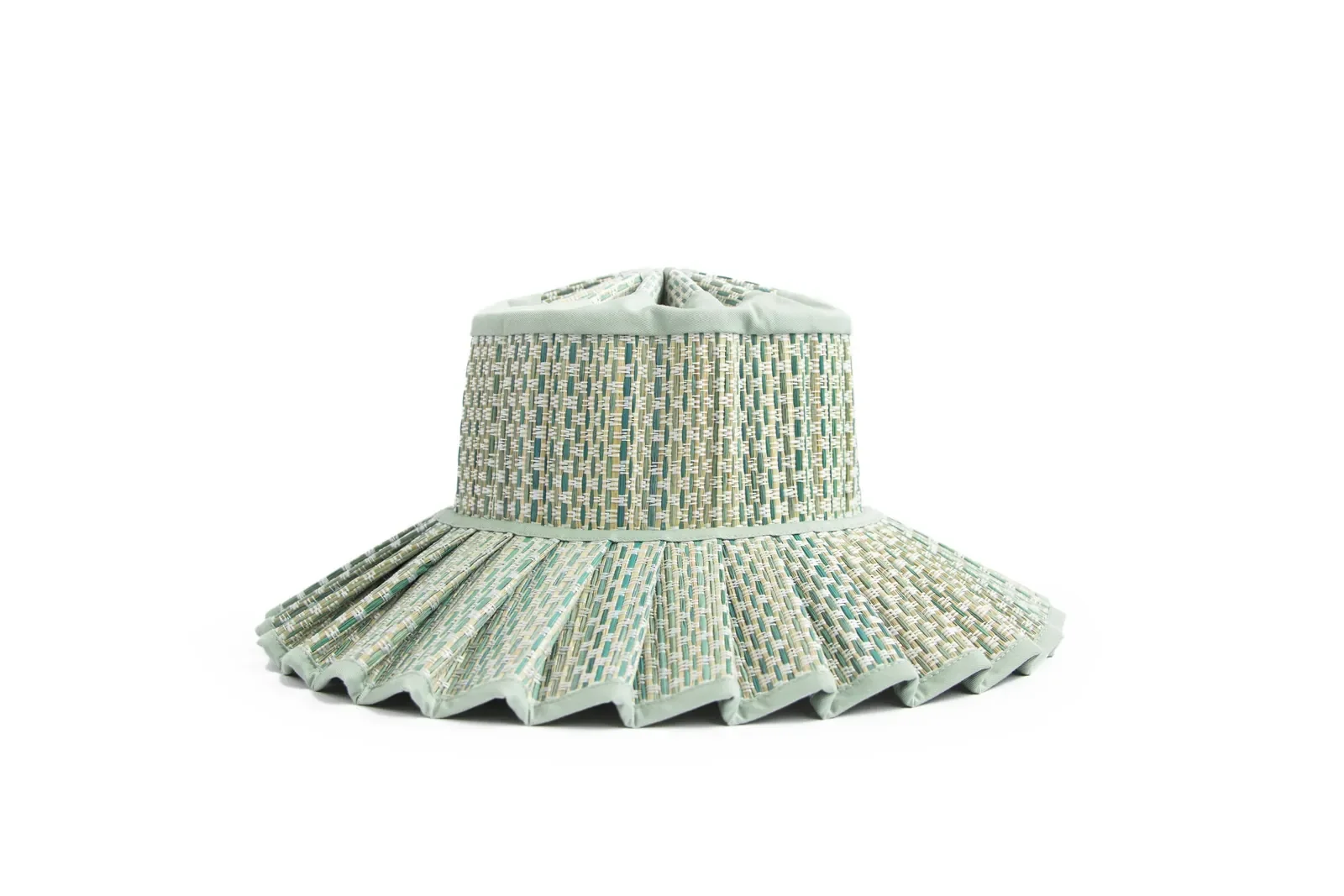 Back view of the Lorna Murray Fiji Capri Hat featuring its handcrafted woven construction and wide brim.