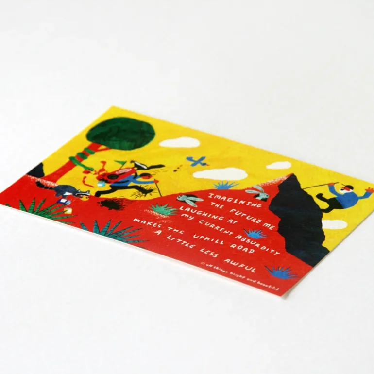 Traveller Future Me illustrated postcard by All Things Bright And Beautiful