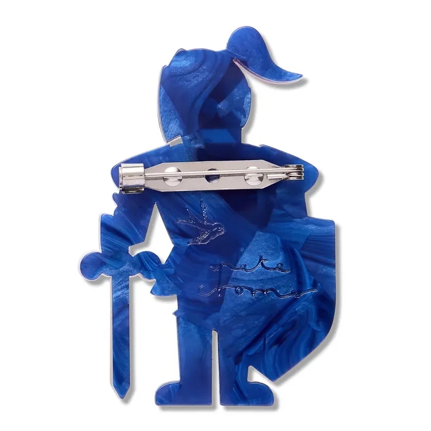 Erstwilder Plot Armour Brooch from the Pete Cromer Fairy Tales Part 2 collection, a colourful knight-inspired resin brooch for thoughtful gifting.