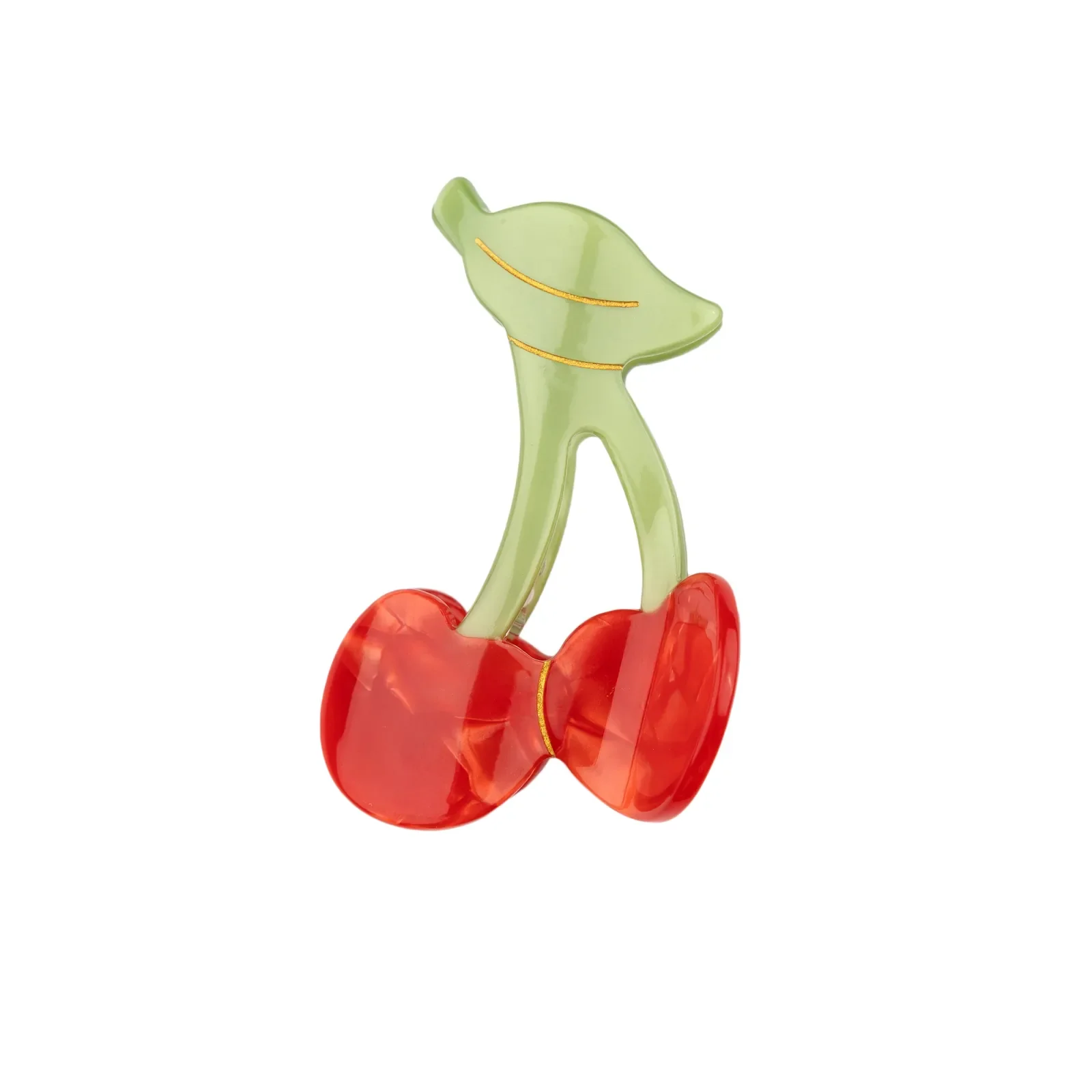Coucou Suzette Cherry Hair Claw in glossy cellulose acetate, a playful French fruit-inspired hair accessory curated by Goosebump.