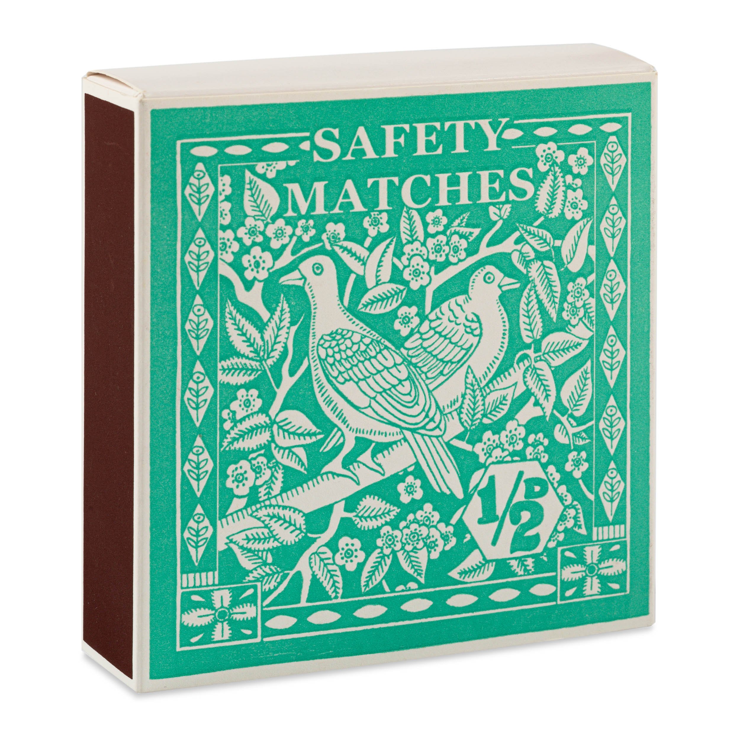 Birdy Stamp Matchbox by Ariane Butto, vintage stamp design, artistic matchbox available at Goosebump.live in Hong Kong.