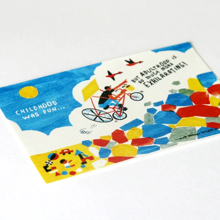 Traveller Adulthood illustrated postcard by All Things Bright And Beautiful