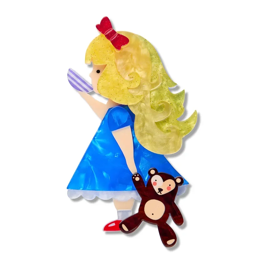 Erstwilder Just Right Brooch from the Pete Cromer Fairy Tales Part 2 collection, a colourful storybook-inspired resin brooch for thoughtful gifting.