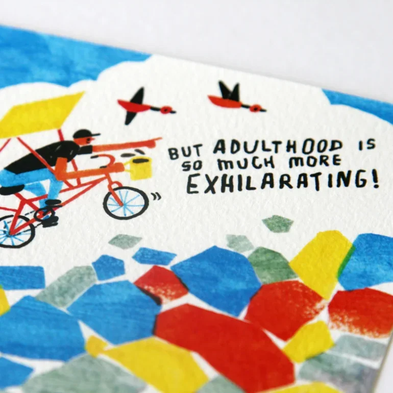 Traveller Adulthood illustrated postcard by All Things Bright And Beautiful
