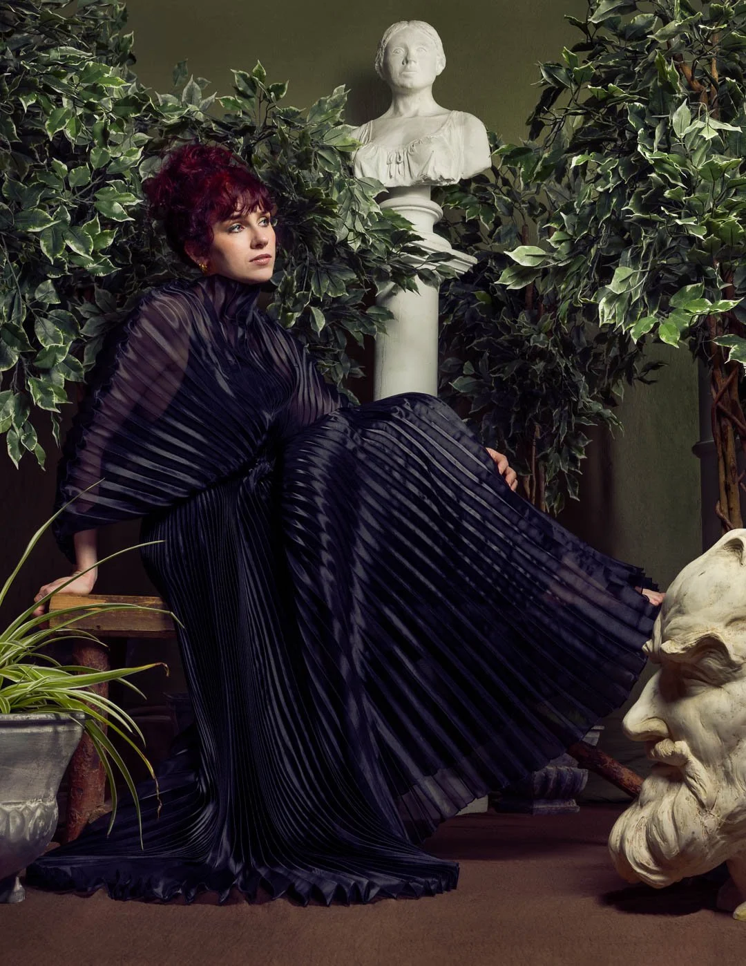 Fashion photography of couture gown by with Harriet Cutler model, shot by Sian T. Photography Surrey, UK