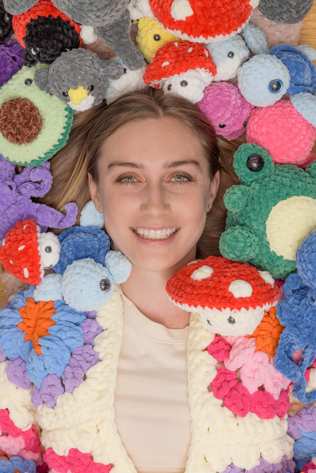 Personal branding headshot photography for crochet maker artists in Ripley, Surrey