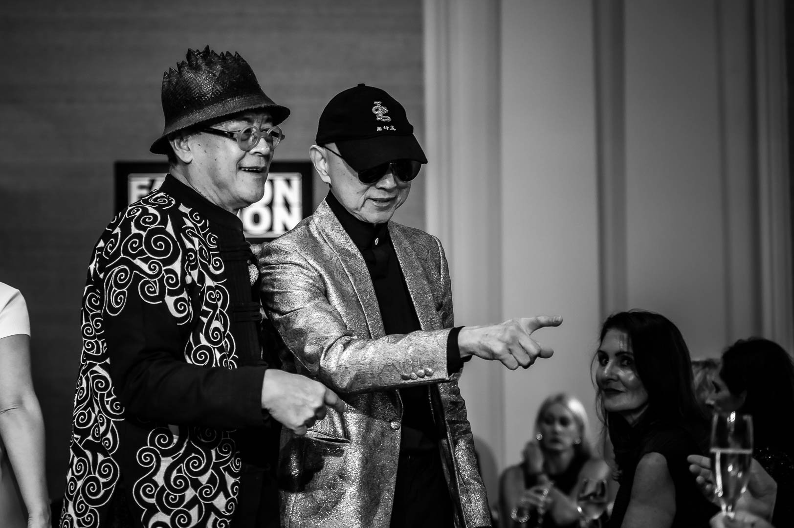 Jimmy Choo visits the VZ Perfection catwalk show with Fashion London at London Fashion Week 2025 shot by Sian T. Photography