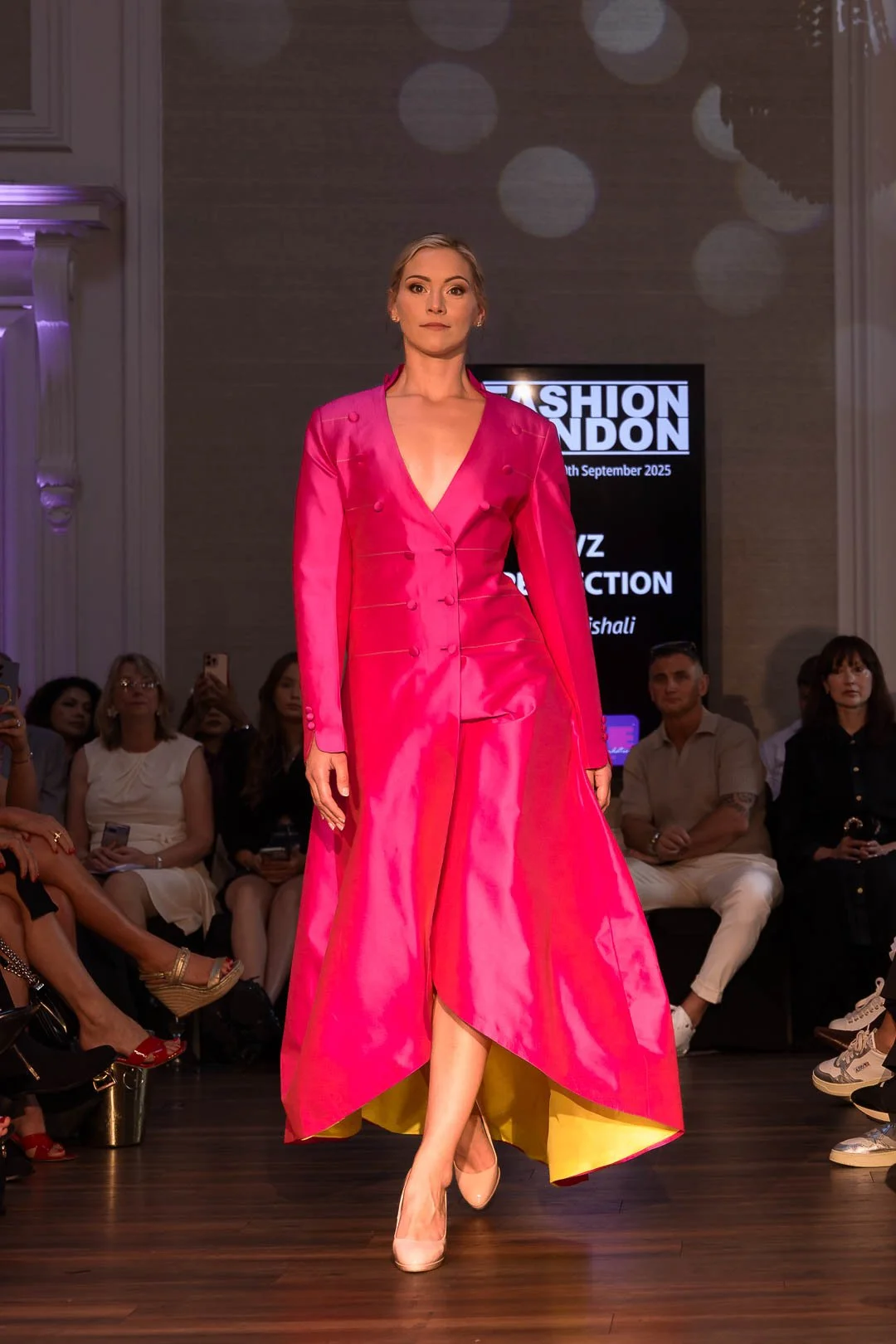 Vibrant fashion photography at VZ Perfection couture fashion show at London Fashion Week 2025 by VZ official photographer Sian T. Photography