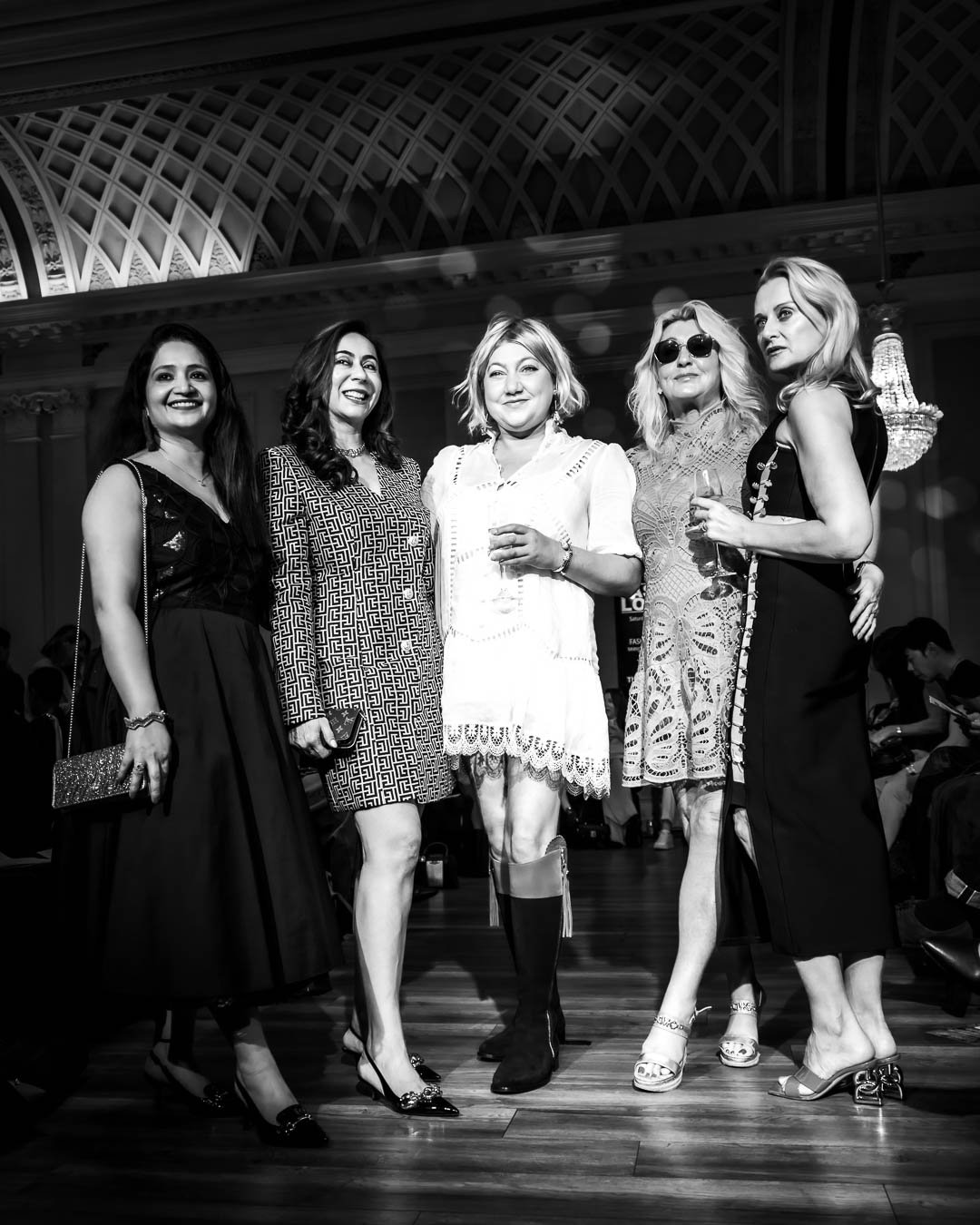 Visitors to the VZ Perfection catwalk show with Fashion London at London Fashion Week 2025 shot by Sian T. Photography