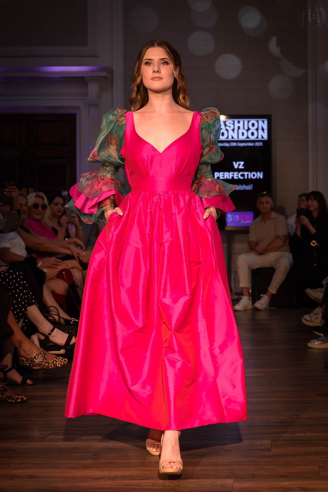 Unique fashion photography at VZ Perfection couture fashion show at London Fashion Week 2025 by professional fashion  photographer Sian T. Photography