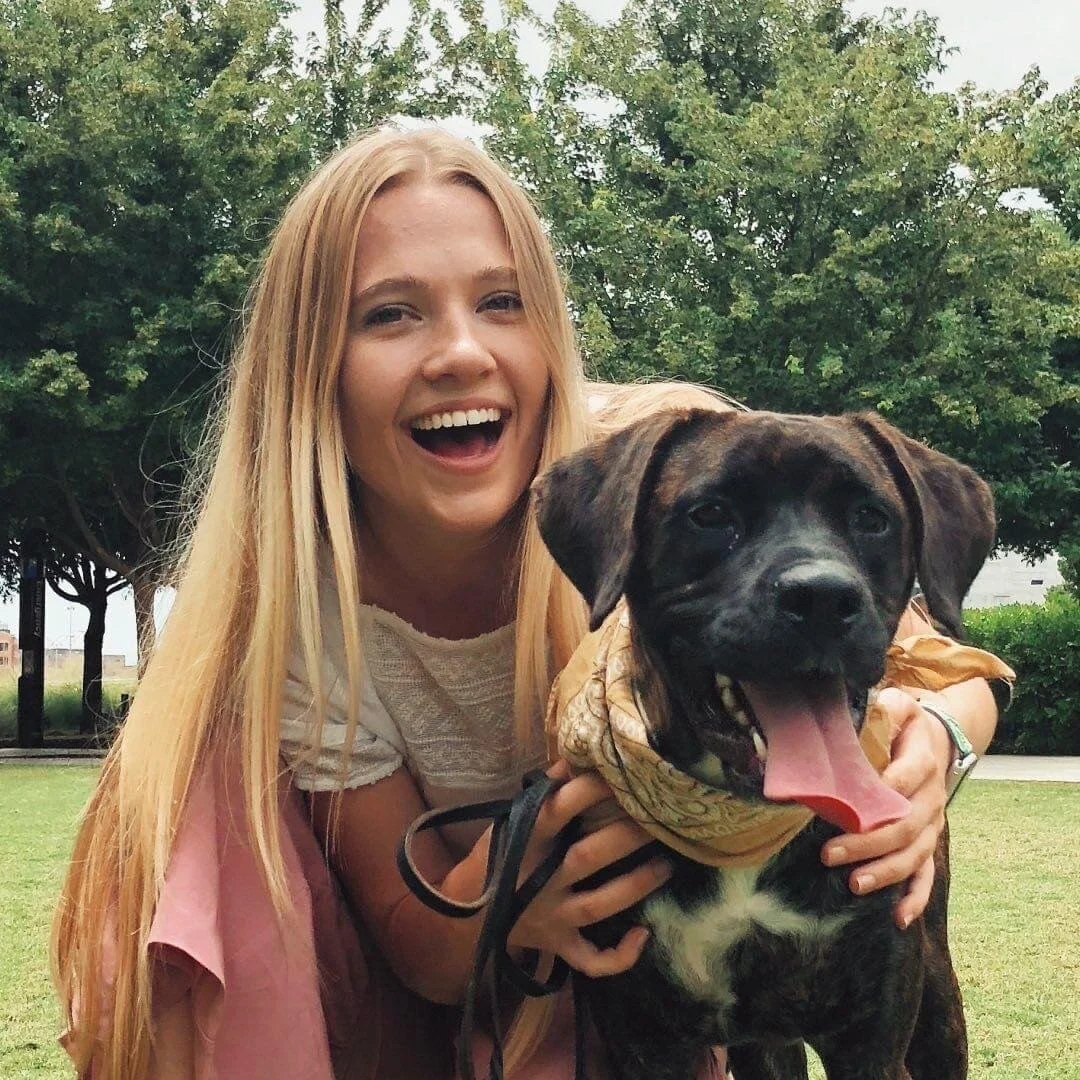 Content Expert (Media and Pet Loss): Taylor Klusman, pictured here with Holland who is a great source of comfort.