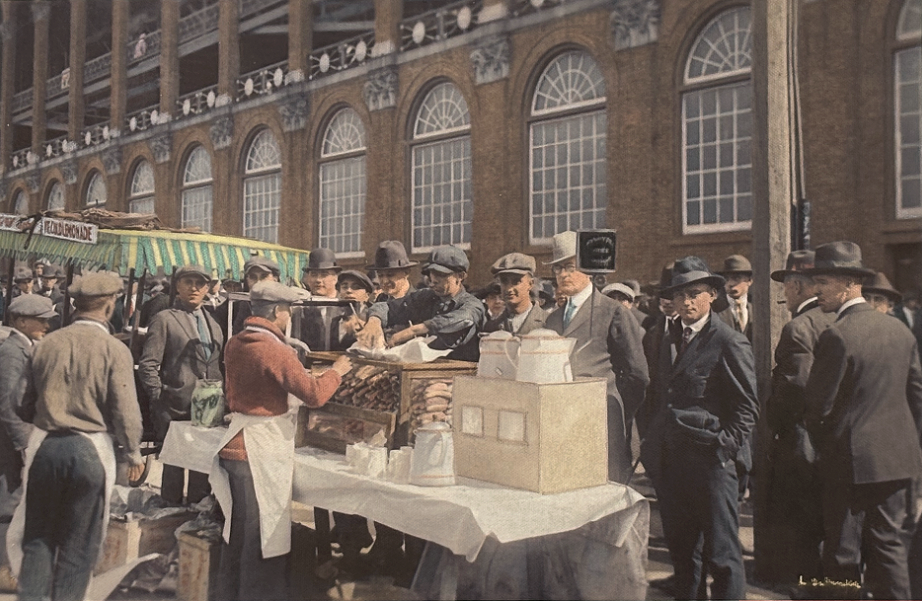 Hot Dog Vendor Outside Ebbets Field 1920