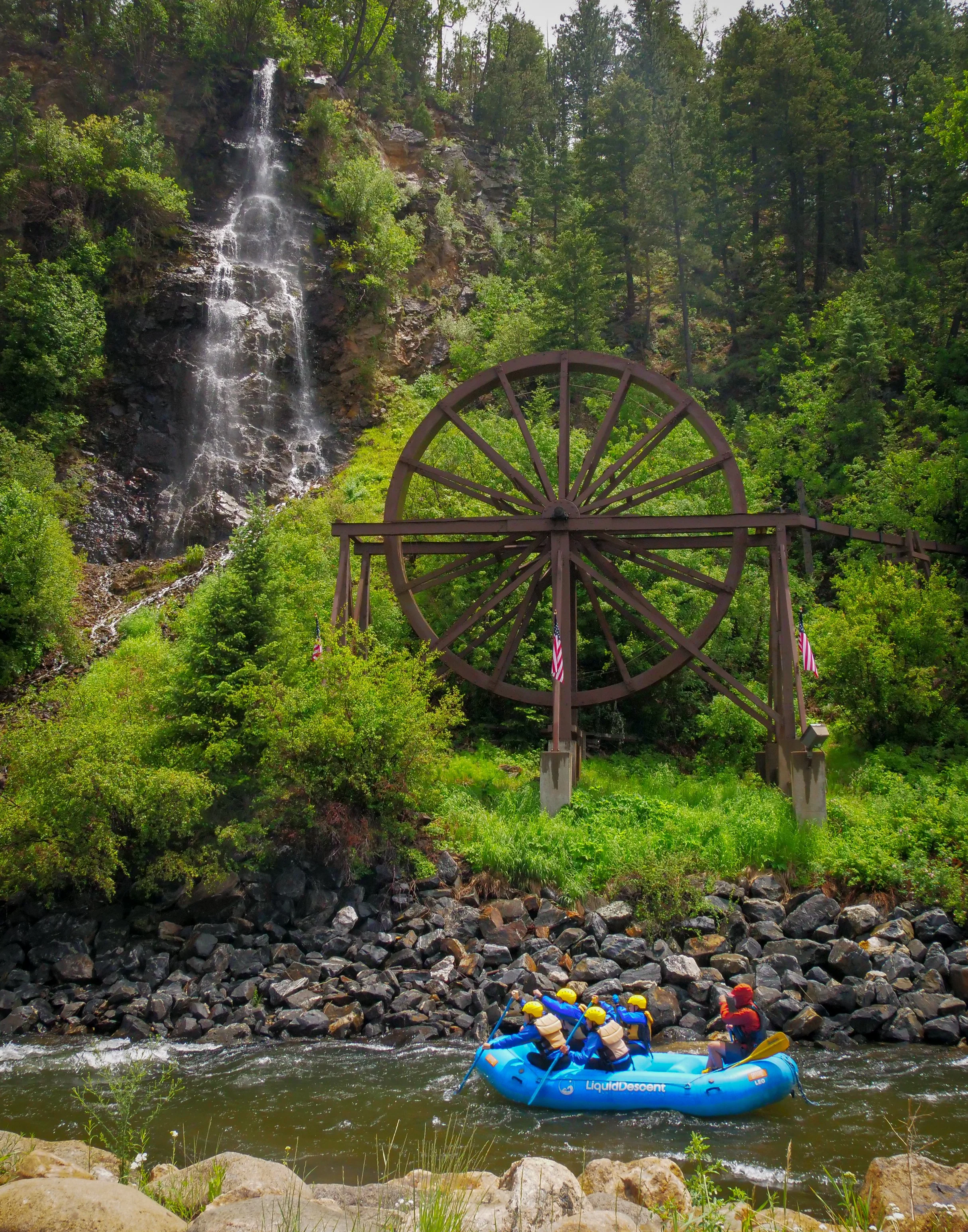 Waterfall and Water Wheel