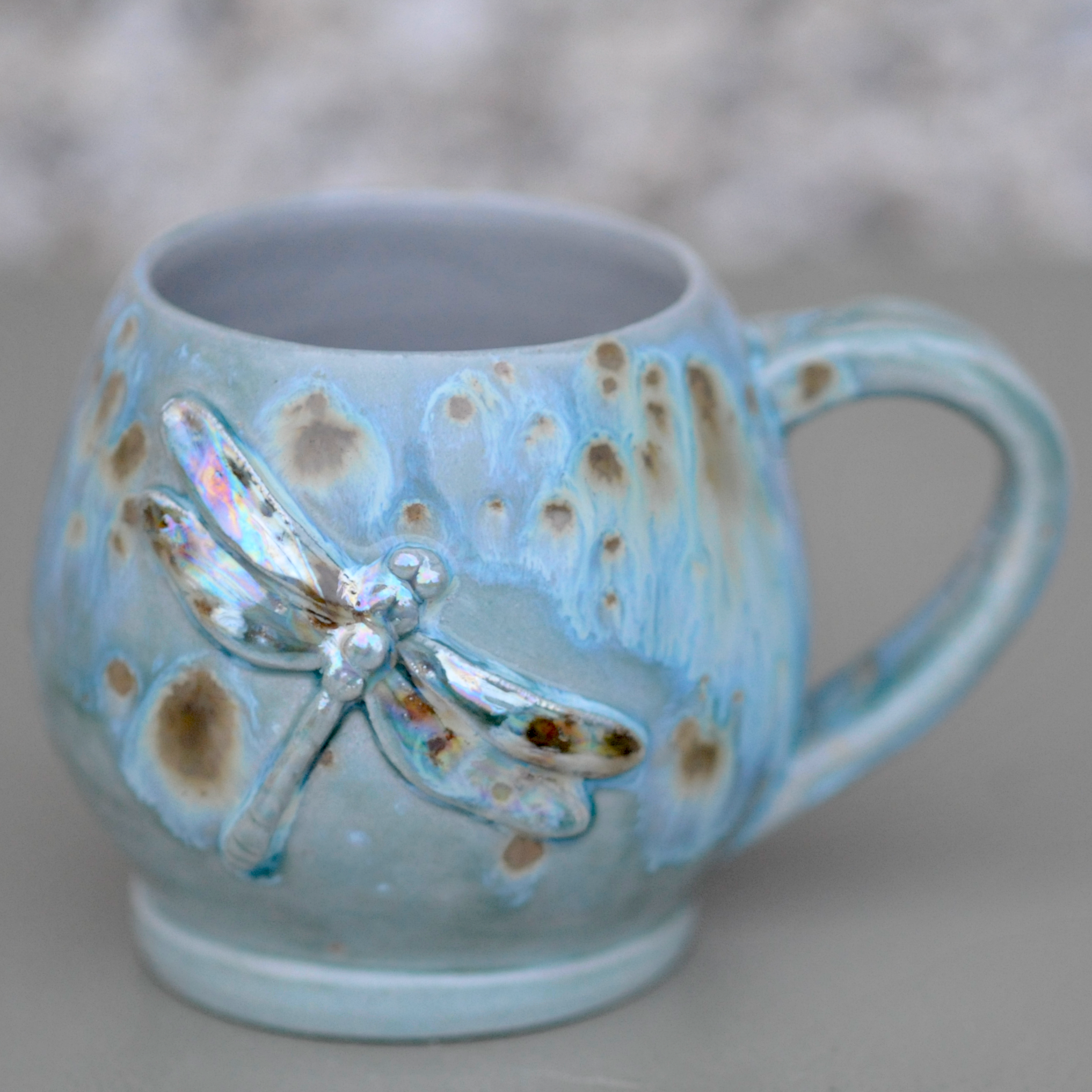 Small Roundbelly Dragonfly Mug