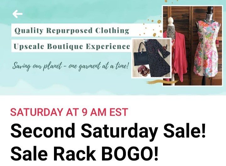 Buy one item, get one of equal or lesser value free - sale rack only- * cannot be combined with other offers #bogosale #Lita'sbeachside #fashion #designerclothes #indianharbourbeach #springfashion