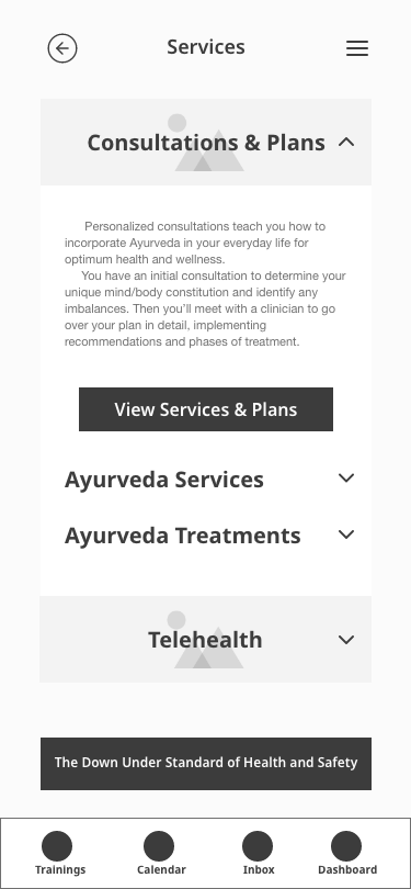 Services Overview Page