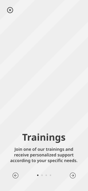Trainings Onboarding Screen