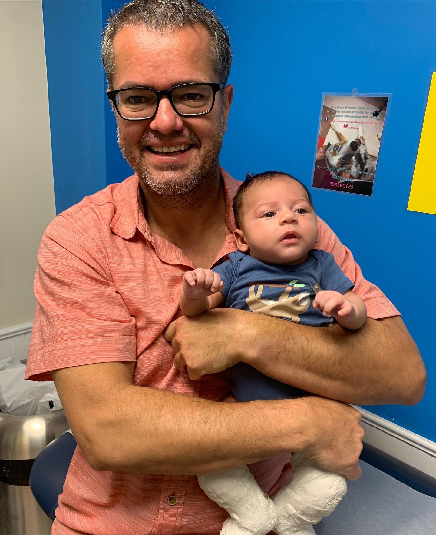 Clubfoot cutie getting his last set of casts off today! Congratulations! #clubfoot #drbrocks #pediatricorthopedics