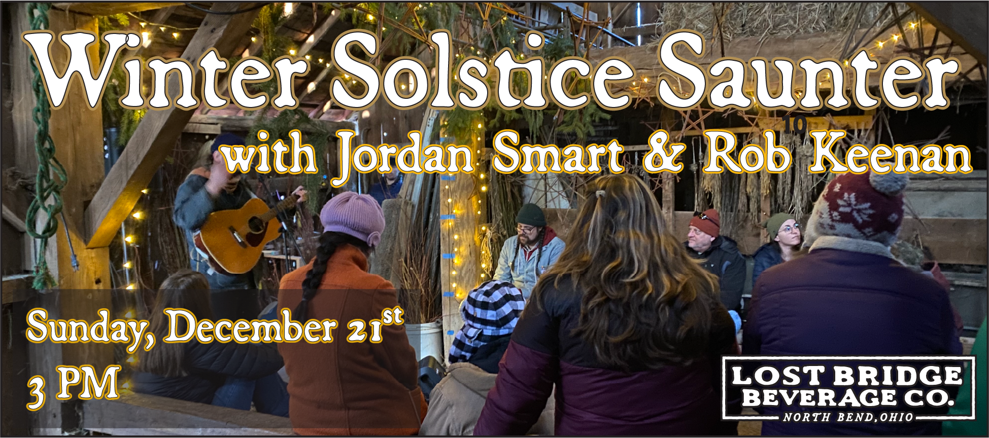 Sunday, December 21, 2025 starts at 3 PM (we will stay open late)