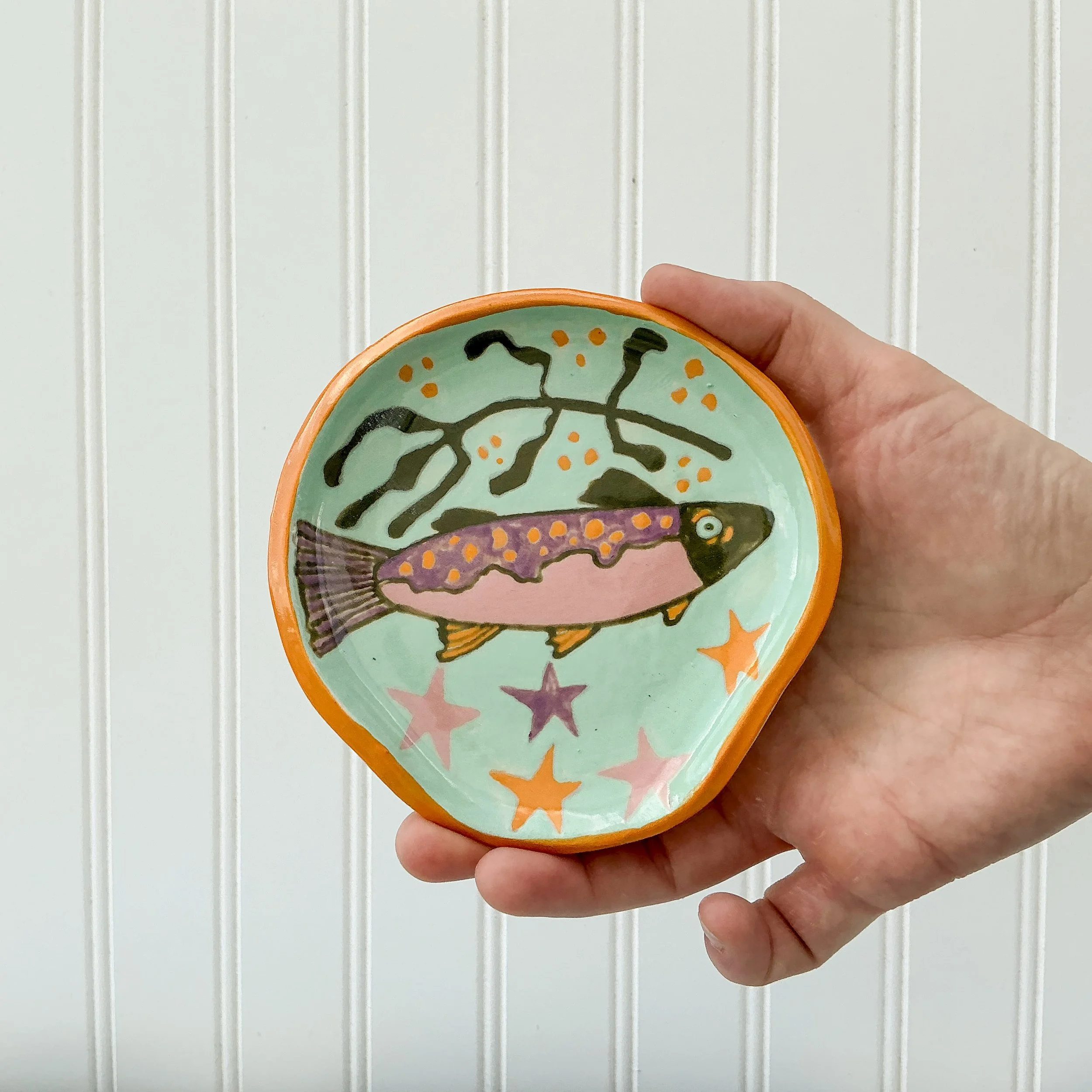 Pink Trout Spoon Rest