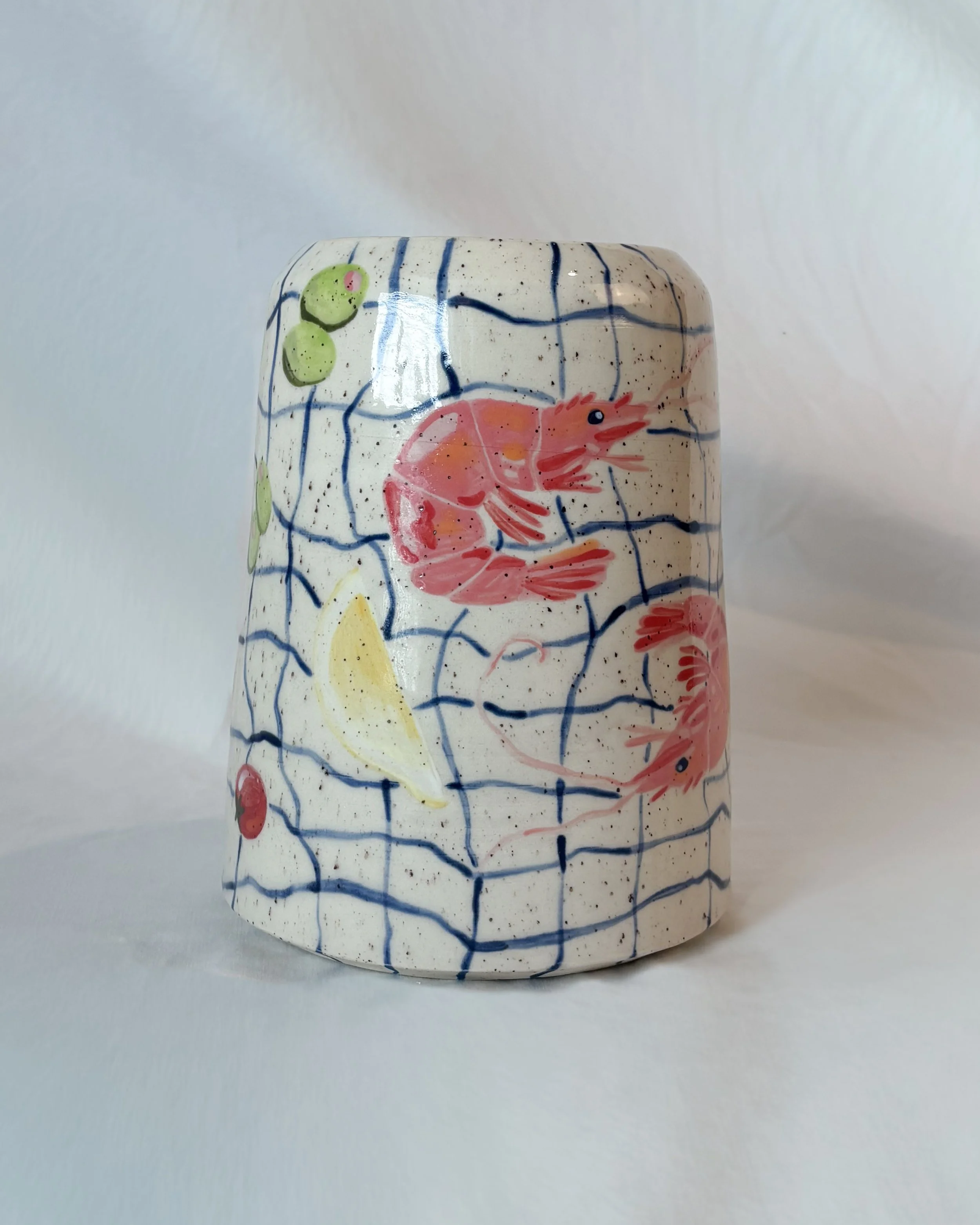 Large Shrimp Picnic Vase