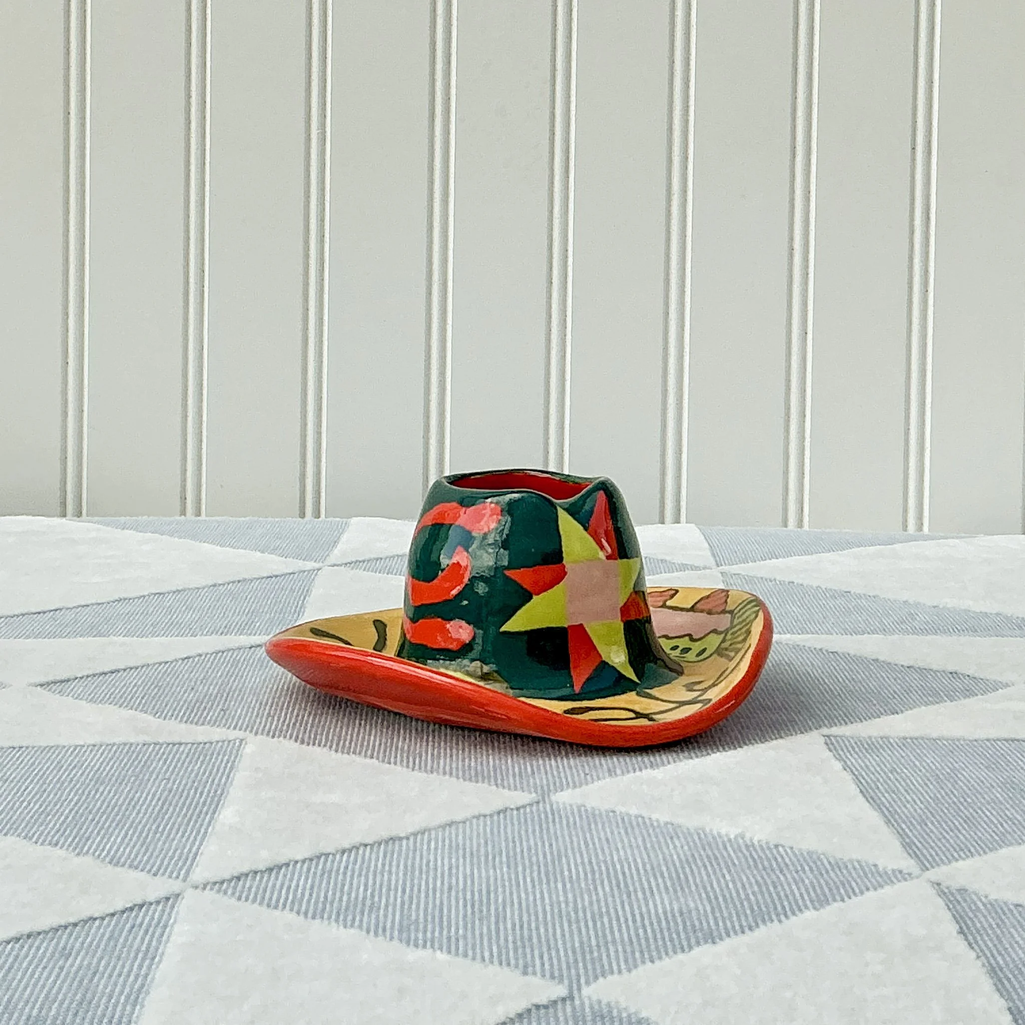Cowboy Hat Ring Dish - Trout Design