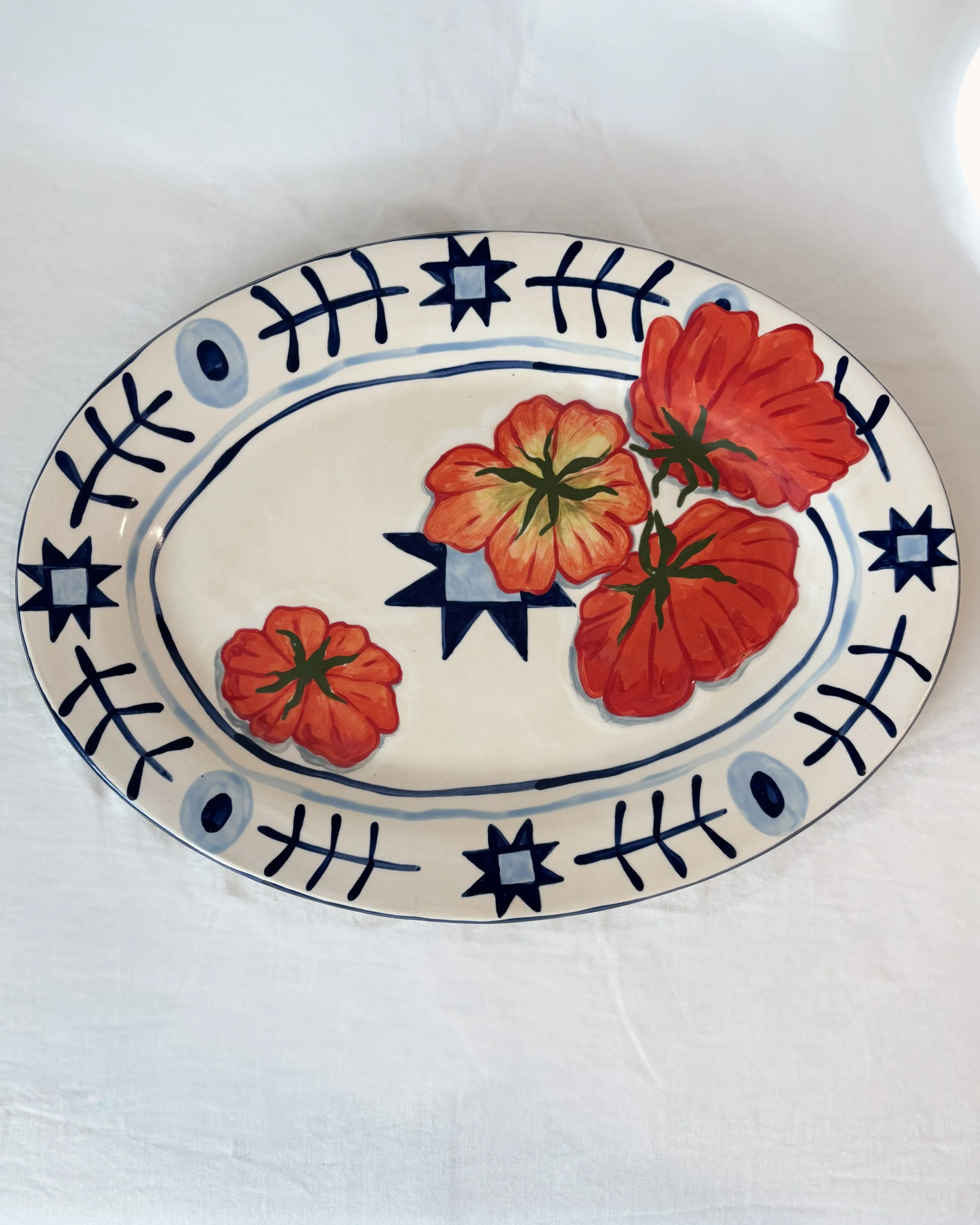Heirloom Tomato Oval Platter