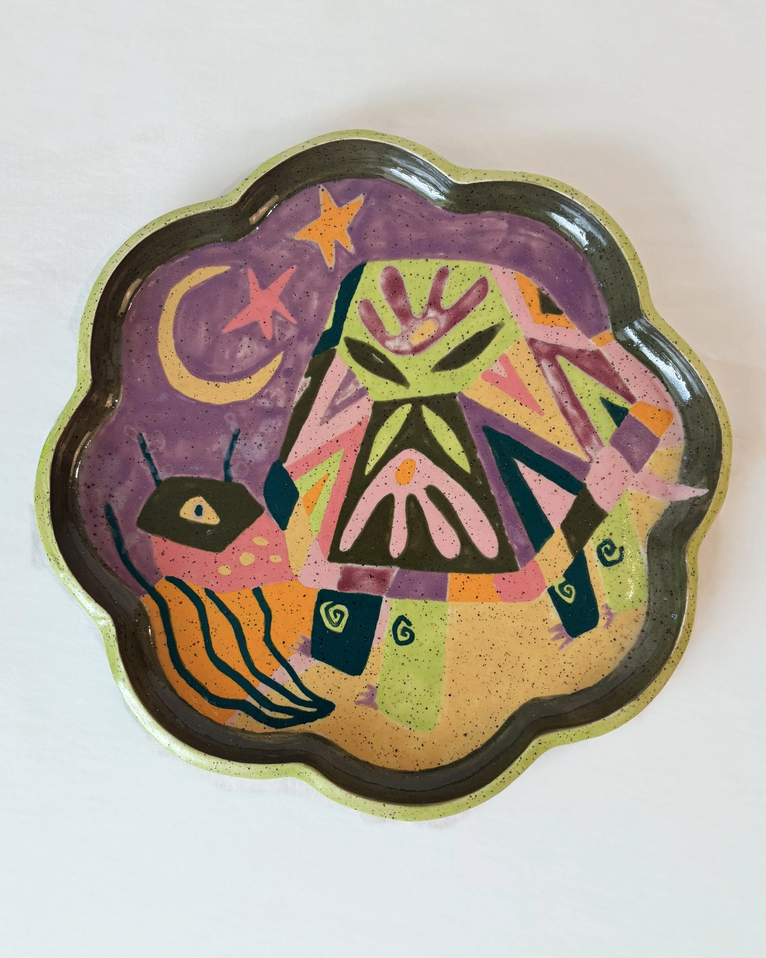 Desert Tortoise Scalloped Edge Plate