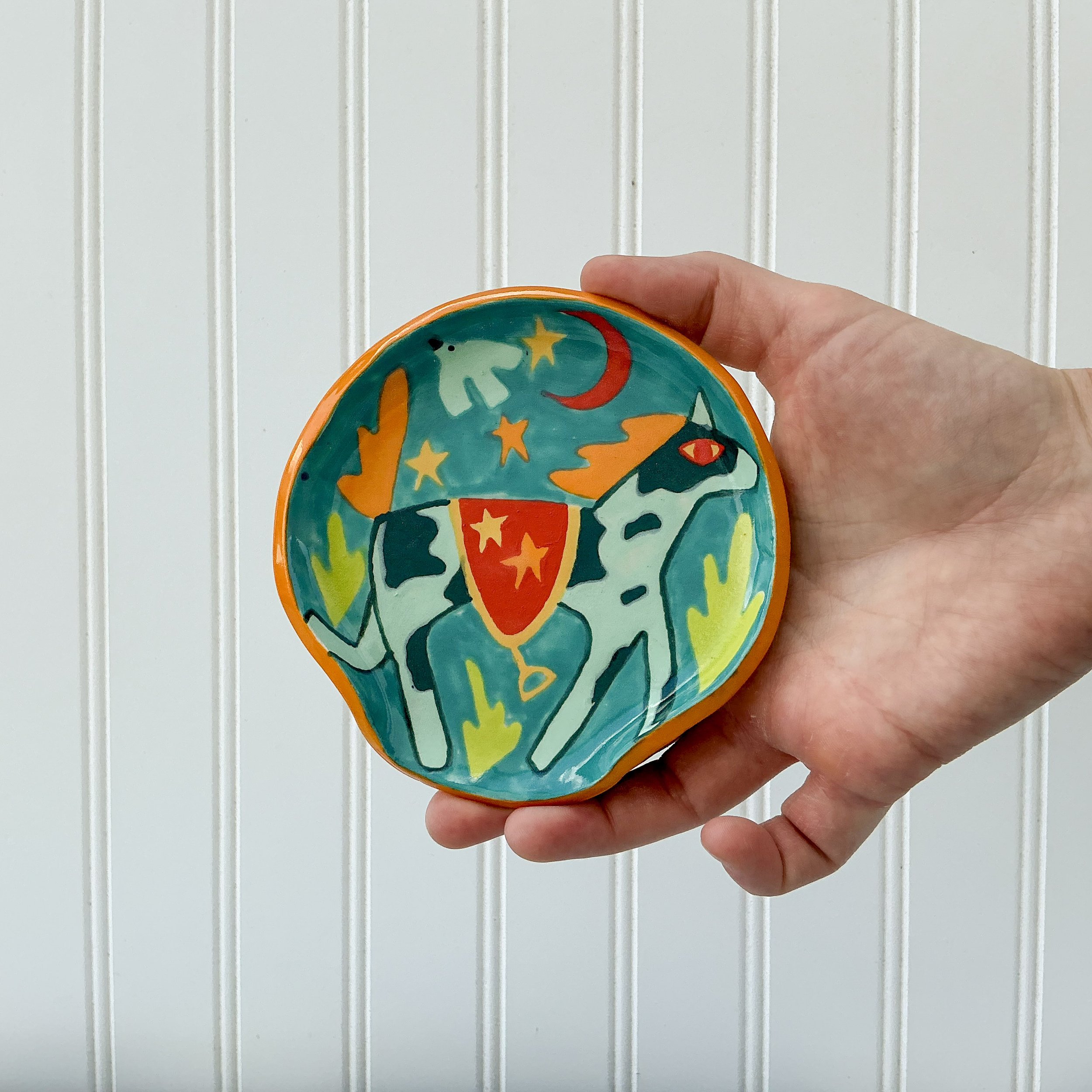 Folk Art Horse Spoon Rest