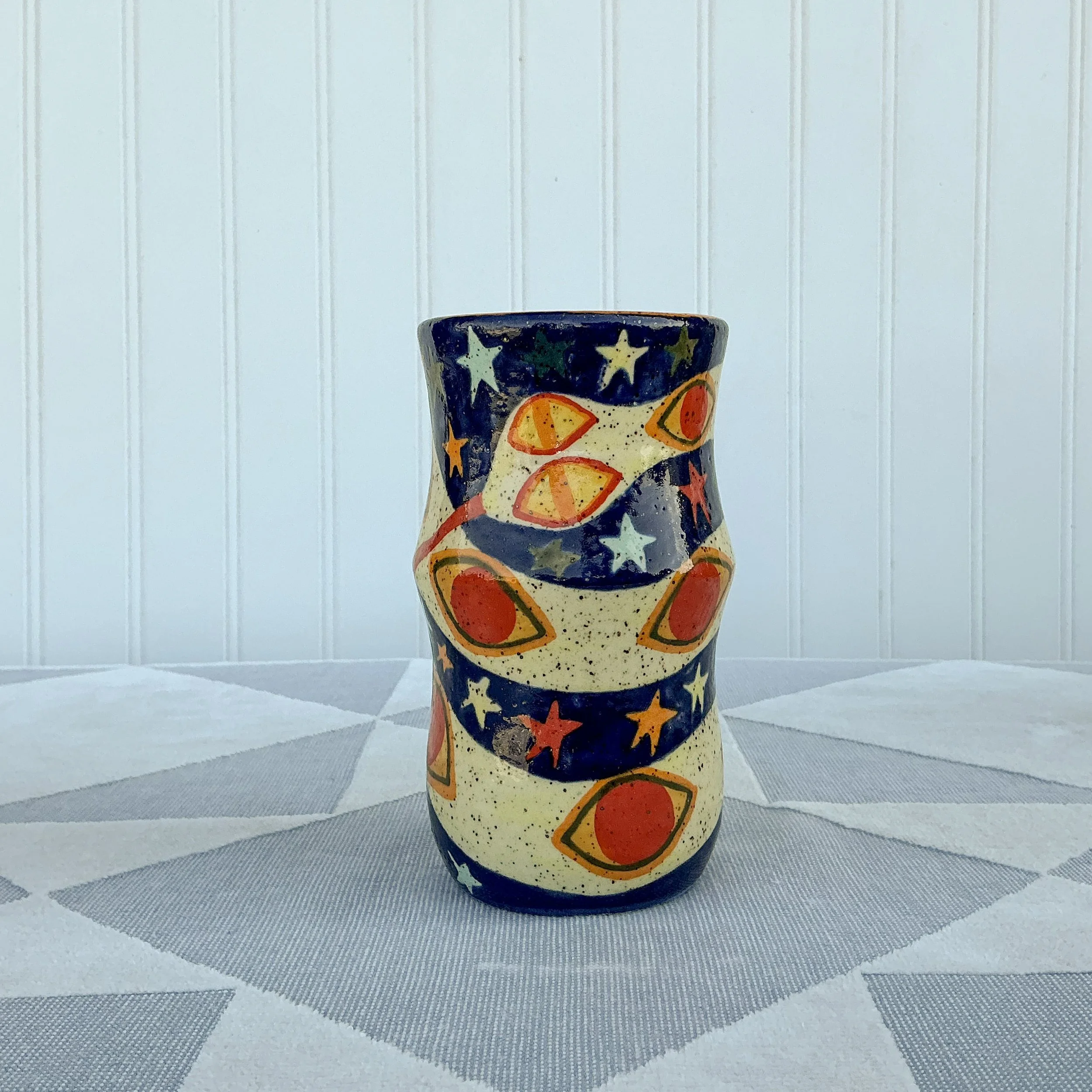 Folk Art Snake Vase - Small