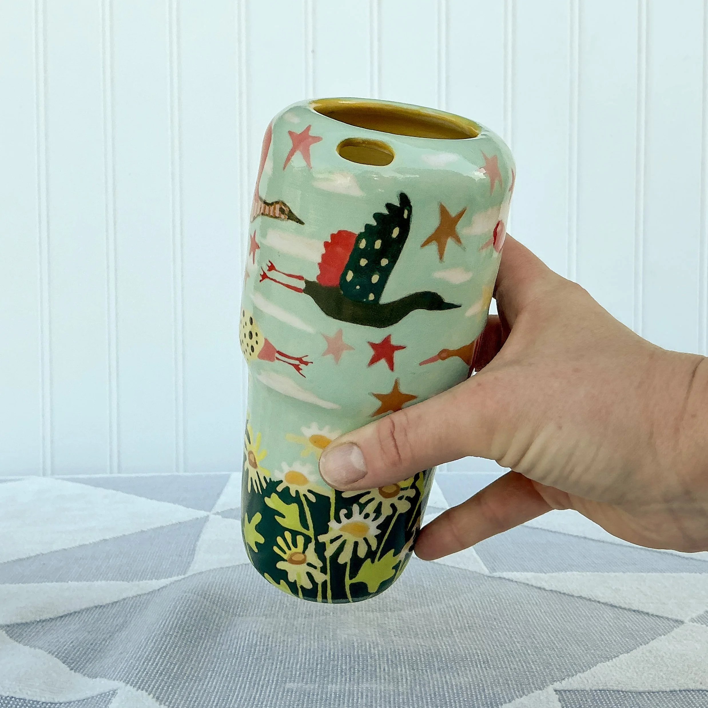 Flock of Geese/Field of Daisies XL Travel Cup