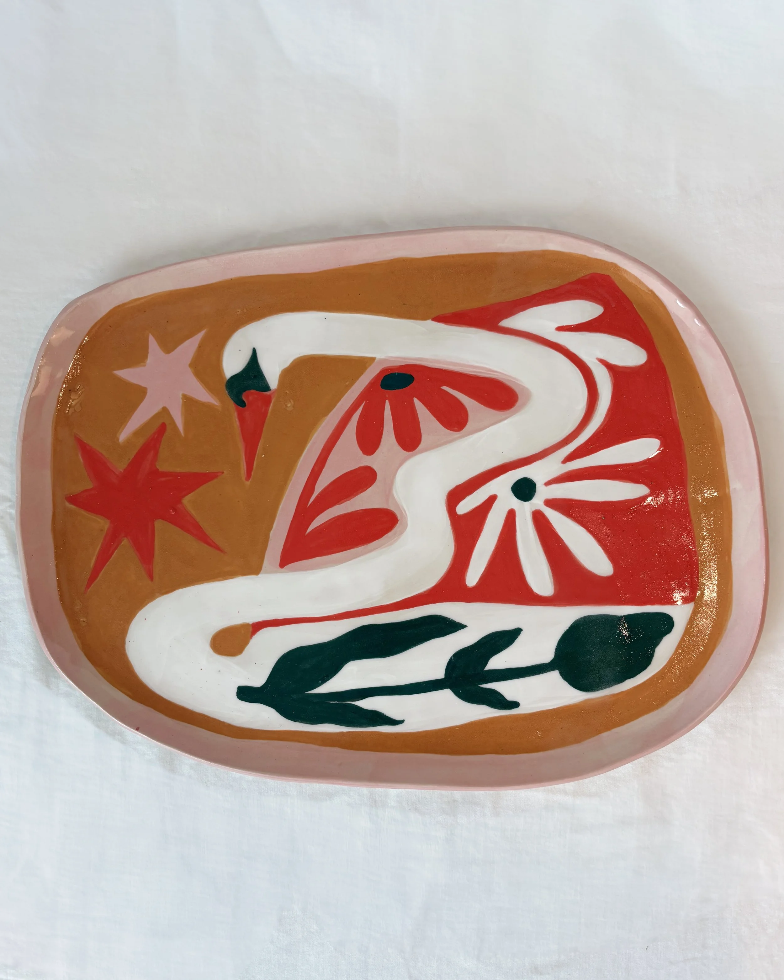 Silly Swan Platter SECONDS