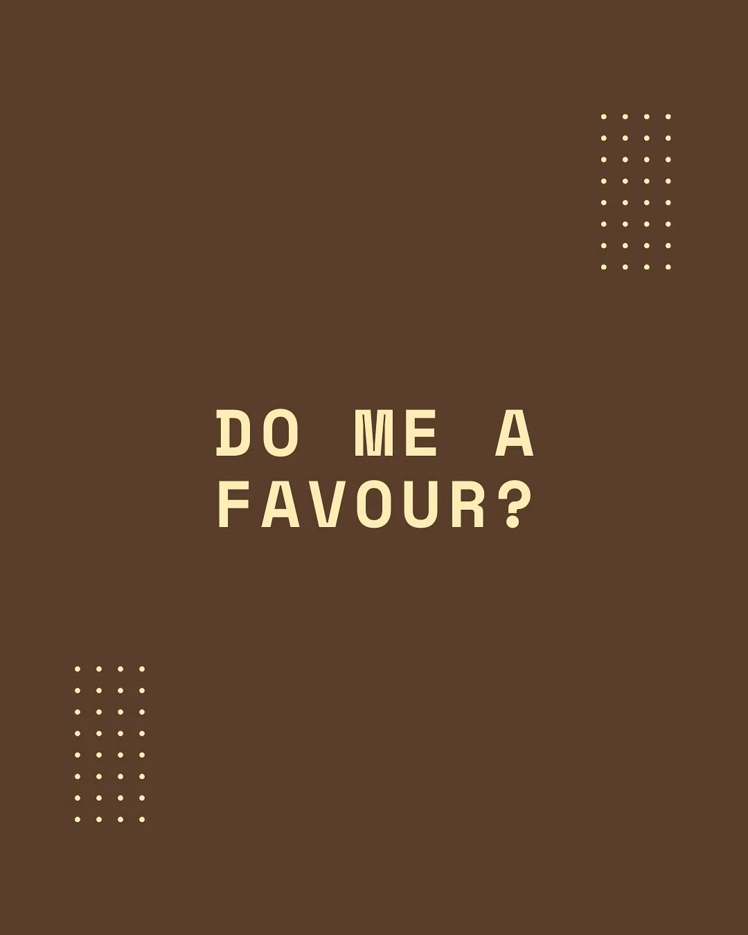 // Do me a favour! //

Wedding favours? Here&rsquo;s my honest take.

If you&rsquo;re buzzing to create something personal and meaningful for your guests, something they&rsquo;ll actually keep and love, then absolutely go for it.

But if you&rsquo;re