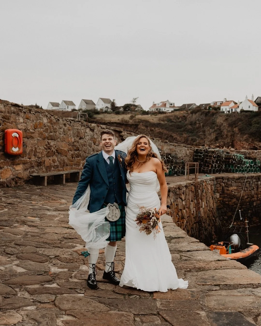// Katie + Jonny //
What . A . Belter 
What a wedding for Katie + Jonny, during the windiest storms I’ve ever photographed in! (RIP wedding flowers, lost to the ocean!) 
These two, despite the storms, came out for some epic photos, even incl