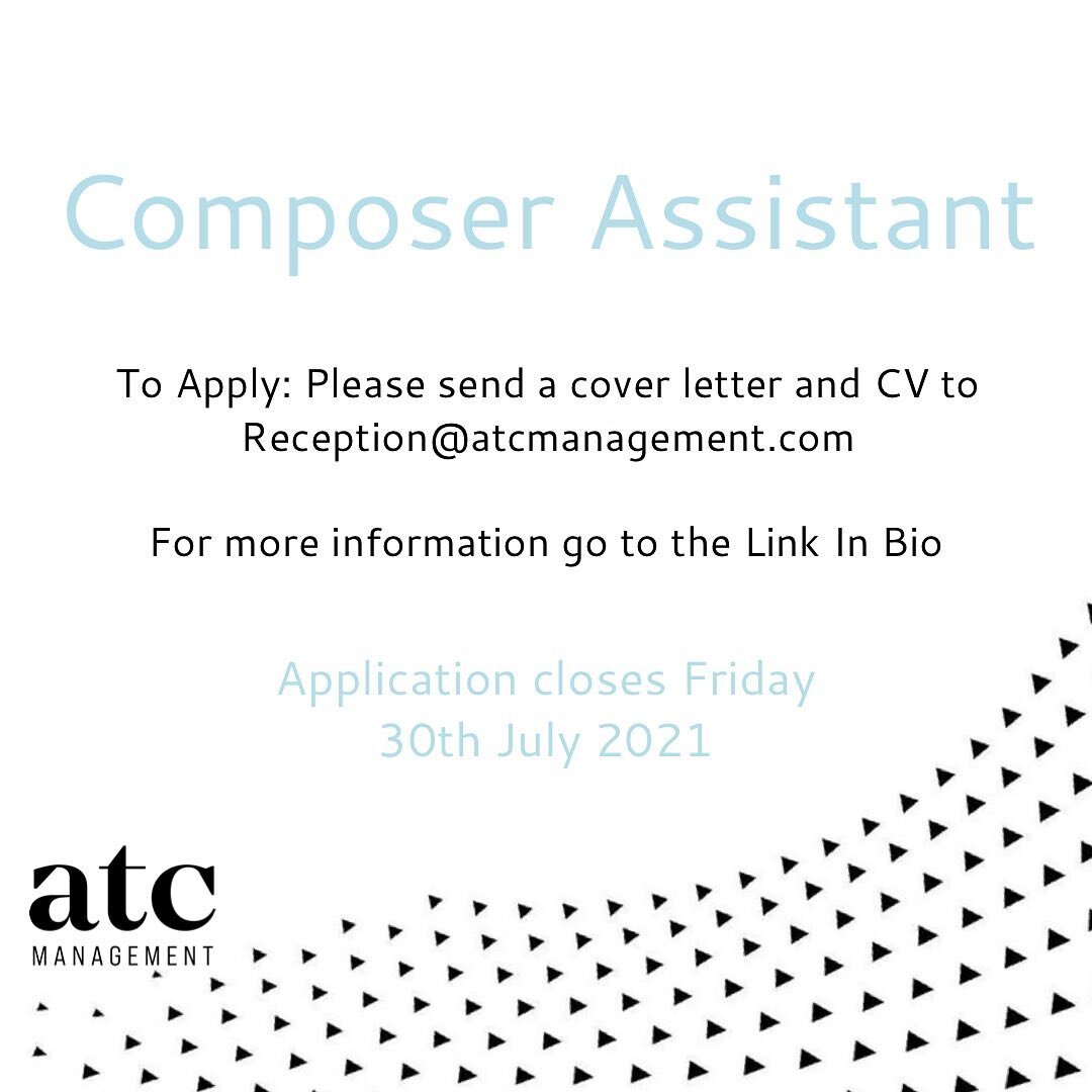 We&rsquo;re Hiring: To apply for the composer assistant role, head to the link in the bio.

#ATCManagement #MusicManagement #Composer #Music #Jobs #Musicbusiness #careerinmusic #MusicIndustryJobs