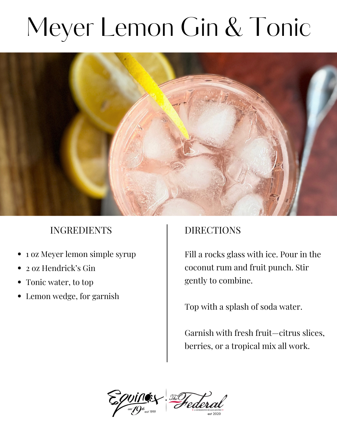 Meyer Lemon Gin & Tonic