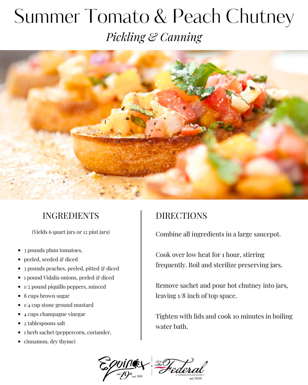 Summer Tomato and Peach Chutney