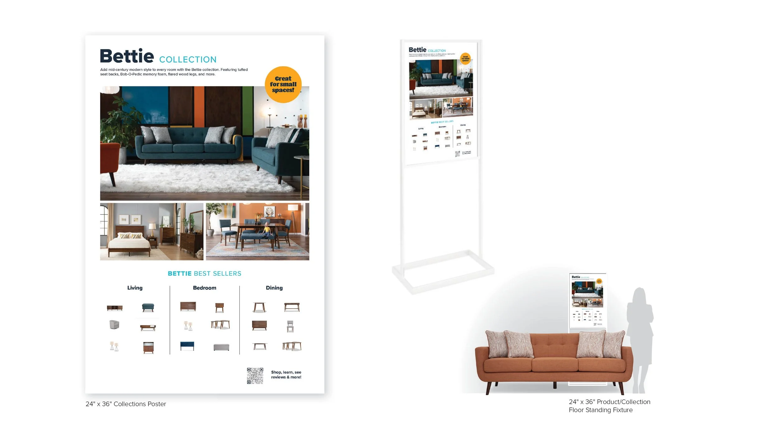 Large 24x36 'amplify' messages communicate collections