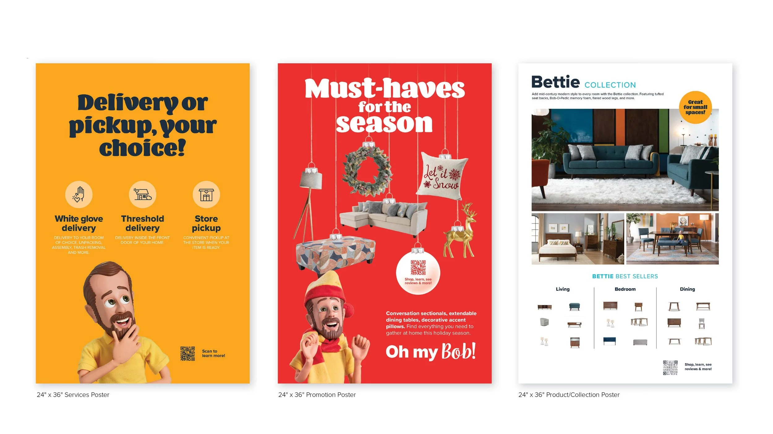 Services, promotional, product communications are color coded for easy recognition