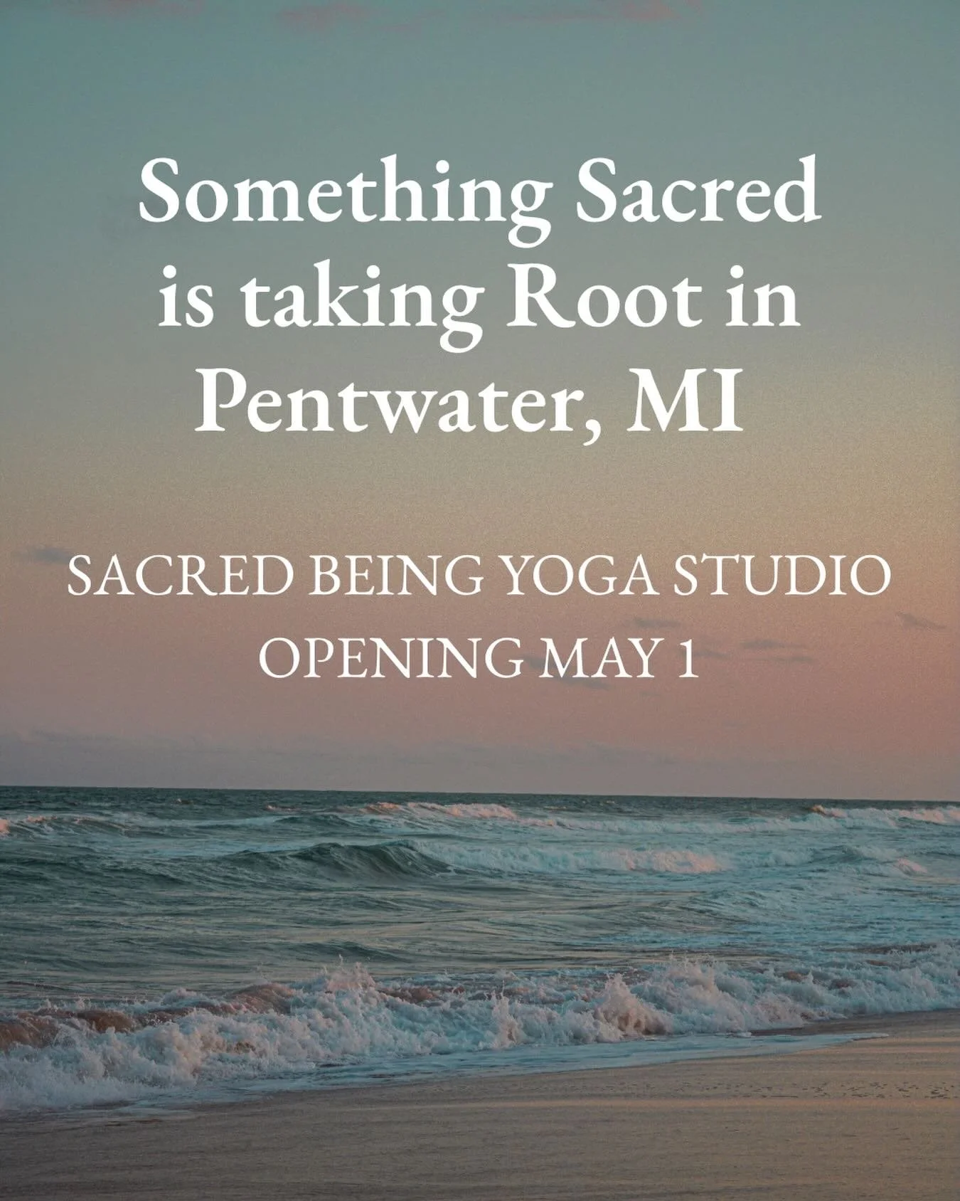 Big news, Sacred Beings: We have a home. ✨

I am overflowing with gratitude to announce that Sacred Being Yoga is opening a brick-and-mortar sanctuary in downtown Pentwater, Michigan&mdash;right across from the beauty of Pentwater Lake. 🌊

This spac